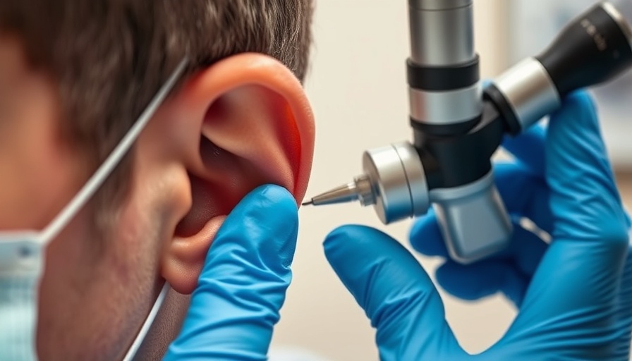 Close-up of ear examination highlighting how medications affect hearing.