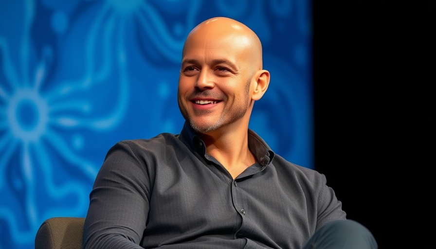 Person in black shirt conveying influence and confidence on stage.