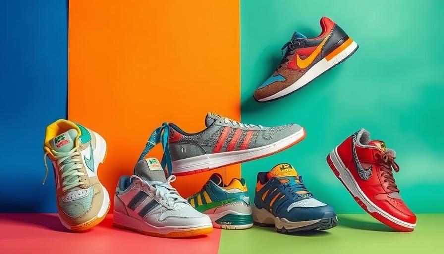 Colorful athletic shoes displayed, ideal for HIIT workouts.
