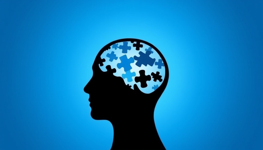 Abstract silhouette with puzzle pieces representing new treatments for spinal muscular atrophy autism.