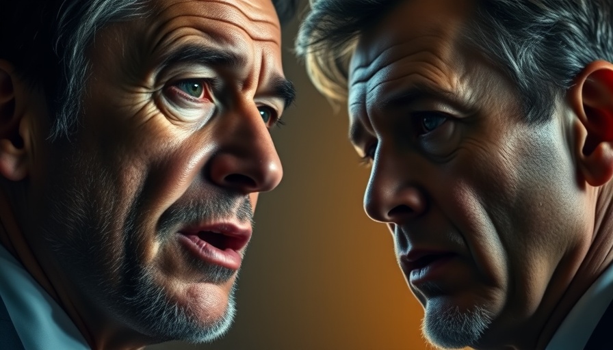 Close-up of two men discussing Texas redistricting plan.