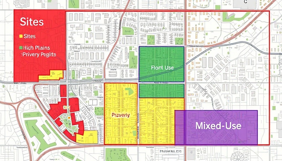 Furst Ranch development Flower Mound map detailing distinct zones.