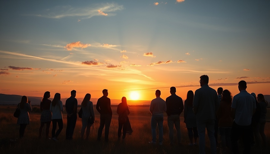 Peaceful gathering at sunset during Maui earthquake and tsunami advisory.