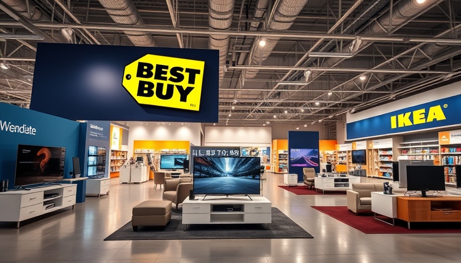 Best Buy and Ikea collaboration display in retail setting