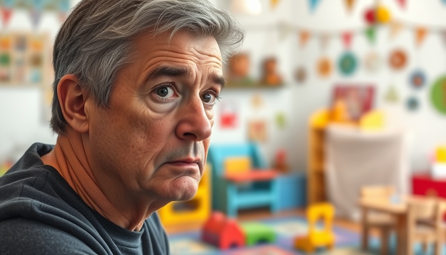 Concerned adult in daycare observing play area in Houston.