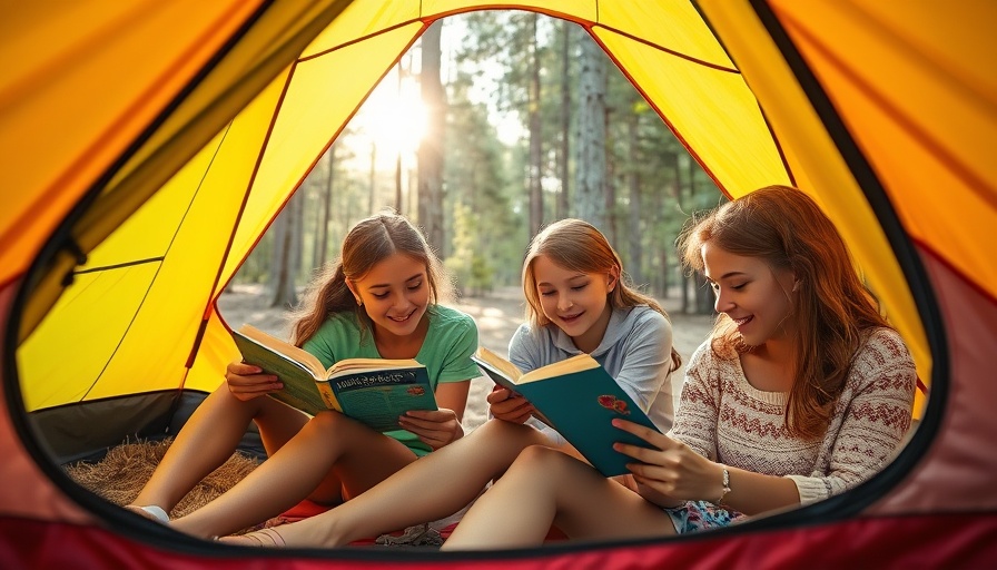 Girls in a tent during summer, discussing summer sleep problems.