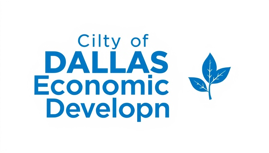 Dallas Tourism Public Improvement District logo in blue and white