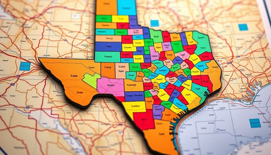 Intricate Texas congressional map highlighting controversy.