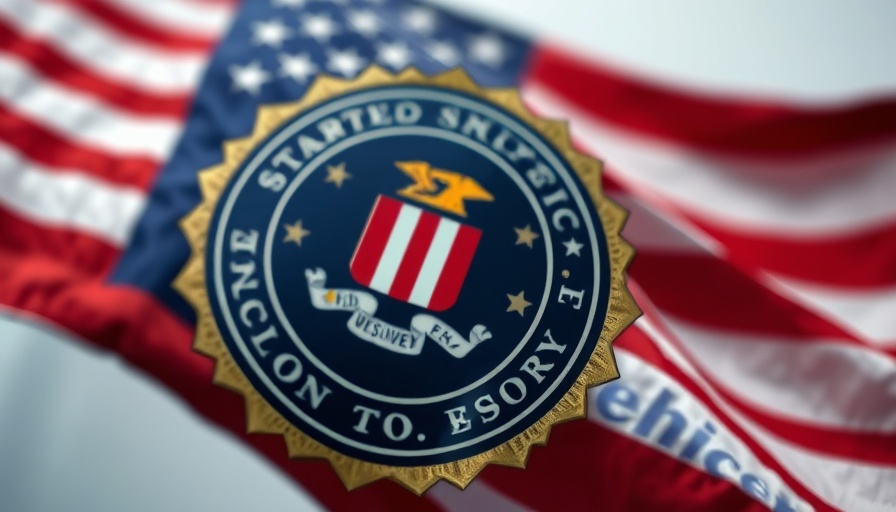 FBI emblem and American flag highlighting 2024 crime trends.