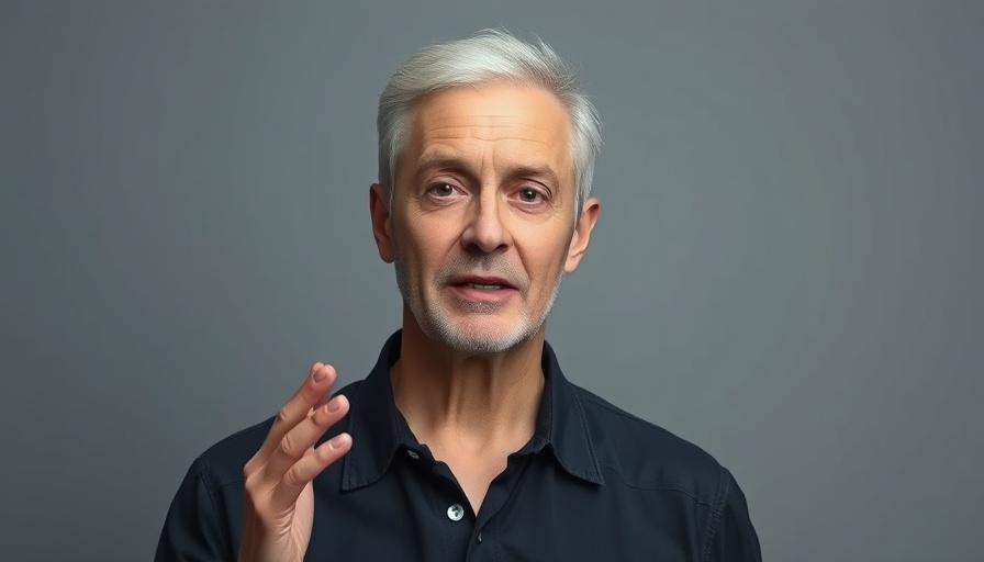 Middle-aged man discusses health, relating to foods and joint pain.