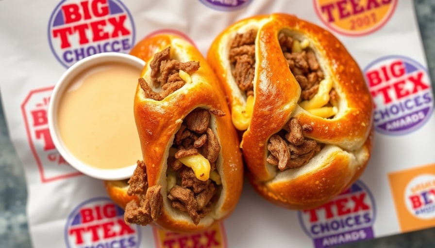Big Tex Choice Awards finalists dish with pretzel buns.