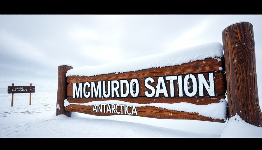 Antarctic medical evacuation sign at McMurdo Station