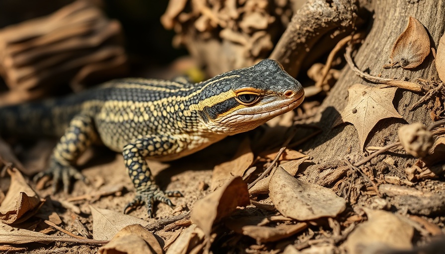 A shingleback skink in its natural habitat depicting Aussie skinks immunity to snake venom.