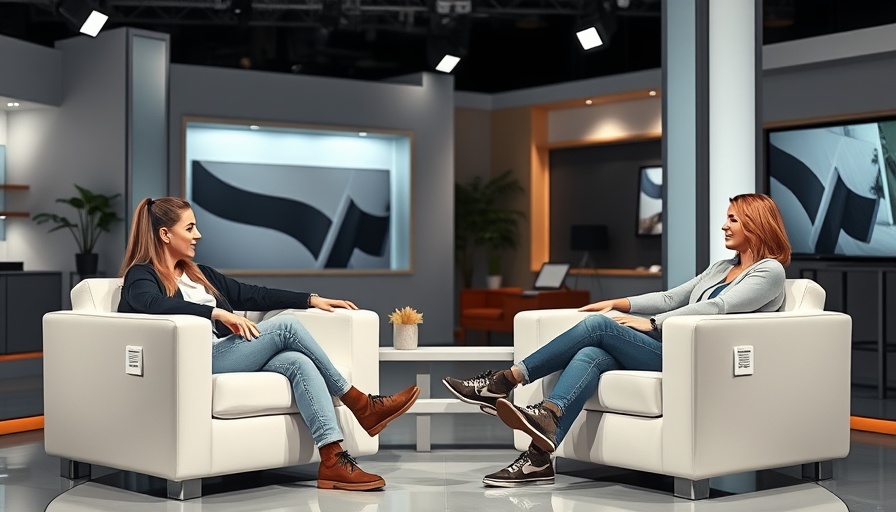 Two adults maintaining friendships as adults on a TV set.