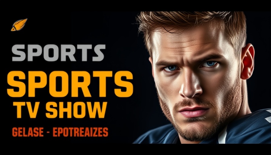 NFL news featured on sports TV show with a focused player.