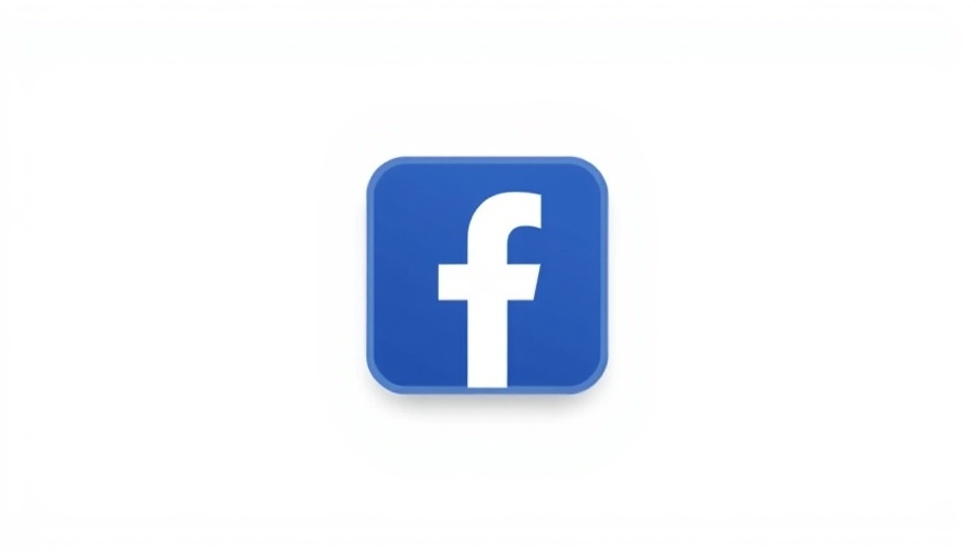Simplistic Facebook logo on white background.