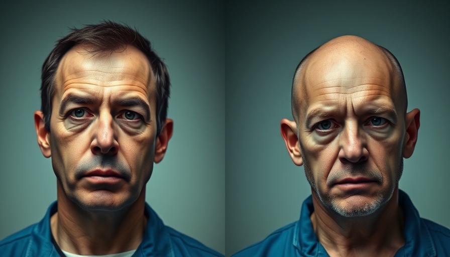 Mugshots of the Menendez brothers under harsh lighting