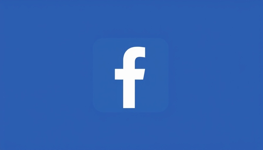 Facebook logo in blue and white.