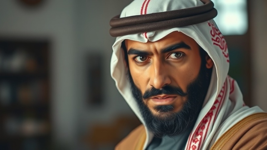 Middle Eastern man showing determination amid human rights violations in the Israel Gaza conflict.