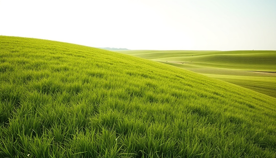 Perceived gentle hill slope under a clear sky.