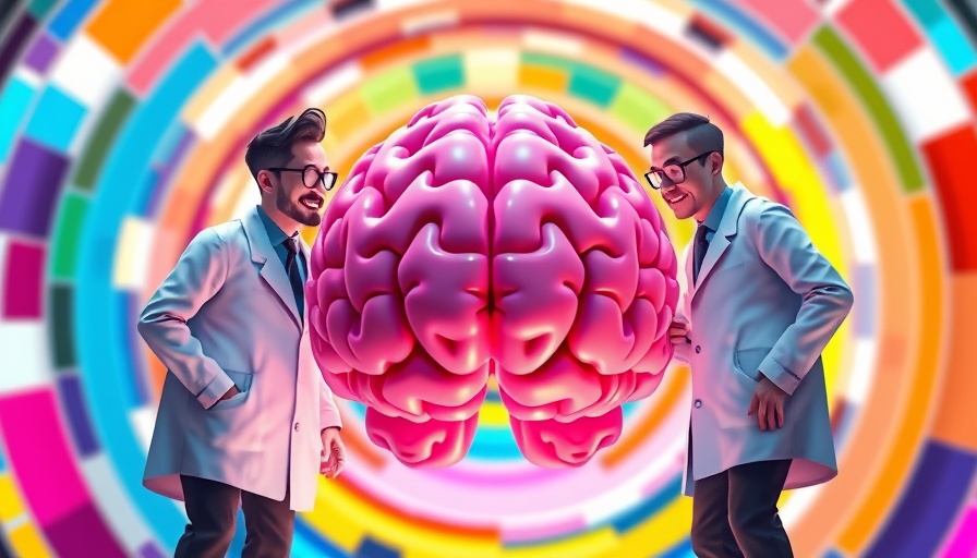 Alzheimer's disease research updates illustrated with scientists and brain.