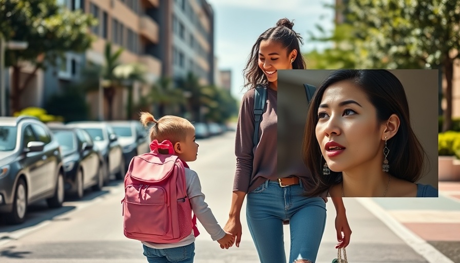 National Education Policy discussion featuring young woman and child walking.