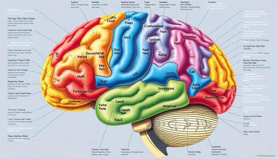Illustration of thalamus brain development with labeled sensory pathways.