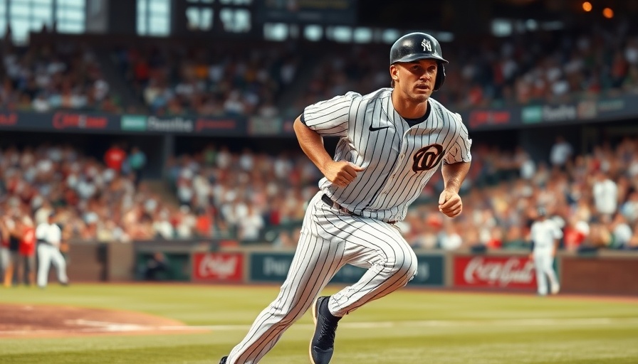 Baseball player sprinting during a game, Fanatics Sportsbook promo scene.