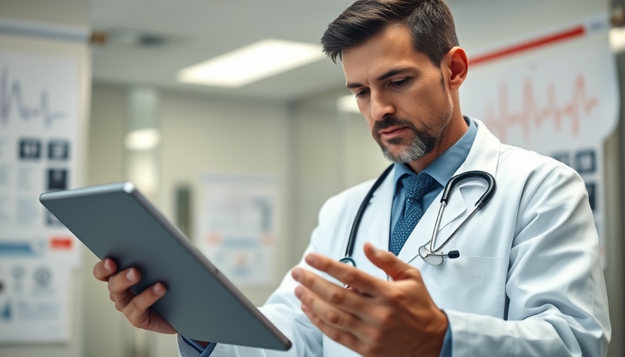 Doctor analyzing ICD-10 coding impact on reimbursement in hospital.