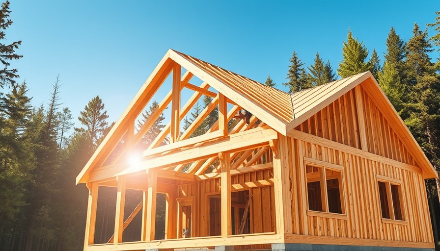 Building a new construction home amidst forest, emphasizing premium pricing