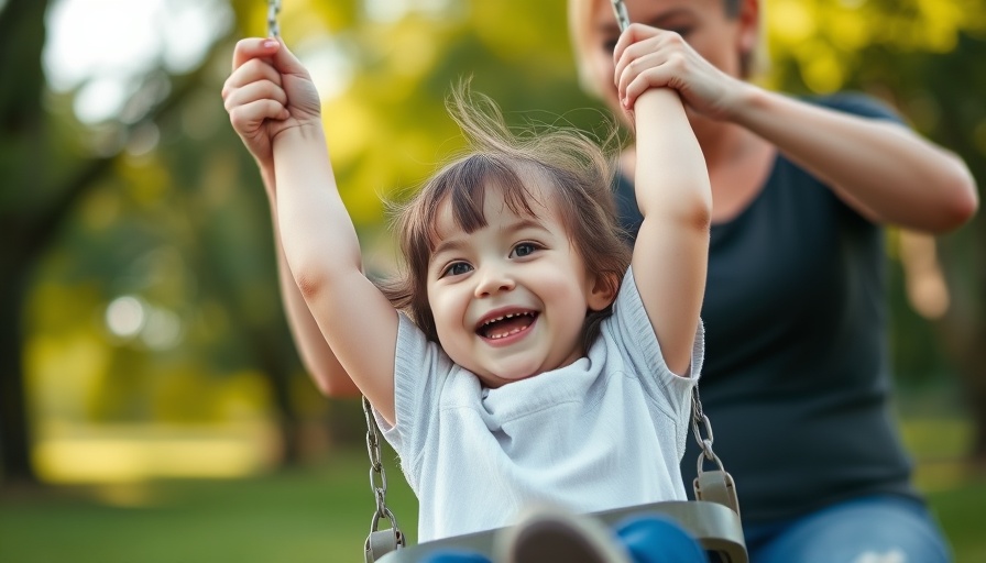 Health and wellness outdoor activities with a playful swing ride.
