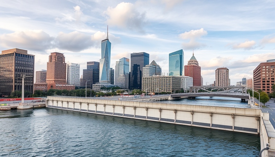 Flood barriers in Texas, highlighting flood preparedness improvements.