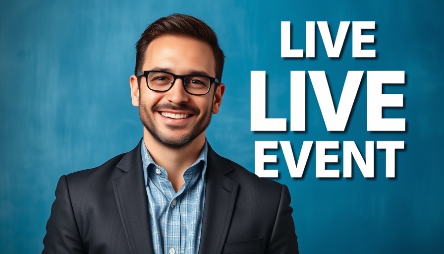 Houston wellness events live webinar promotion with confident speaker.