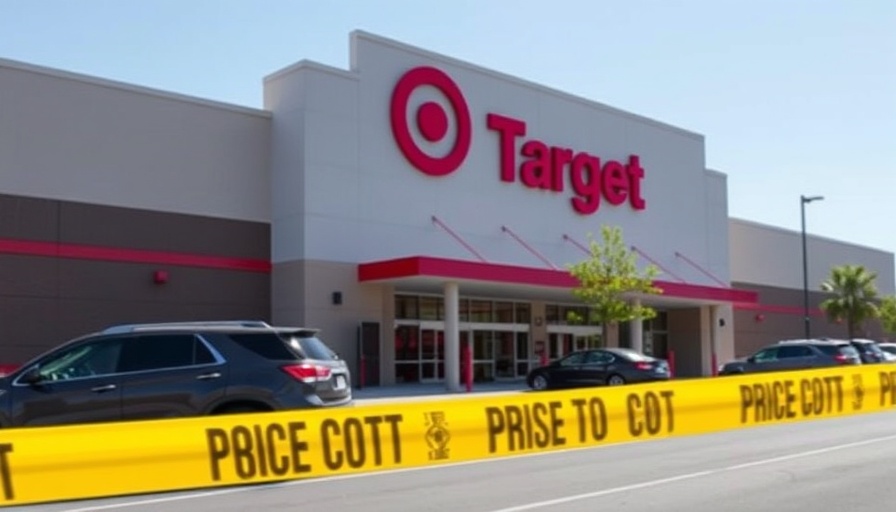 Police tape in front of Target store during Austin shooting incident.