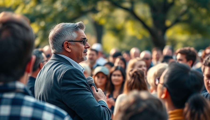 Public figure speaks to crowd amid Texas redistricting escalation.