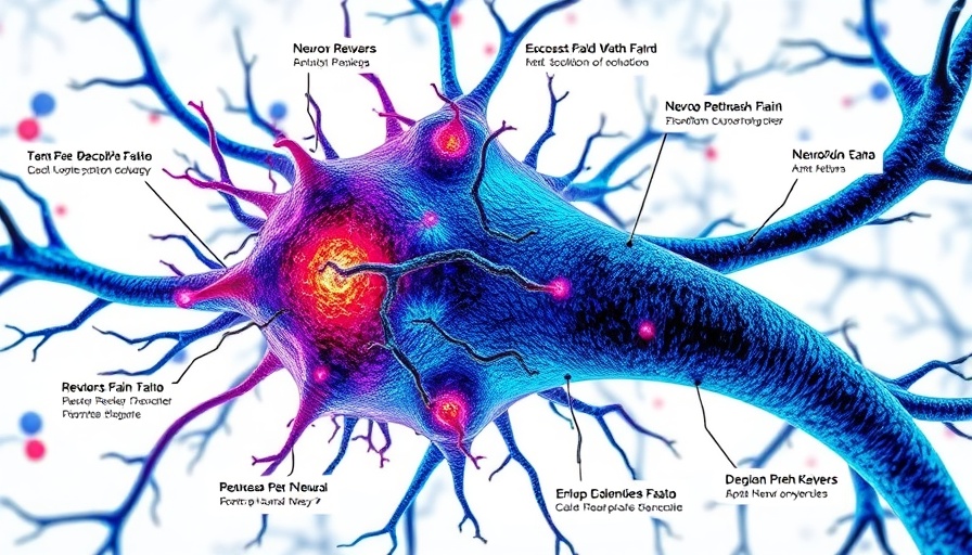 Scientific diagram of neuron rejuvenation in ALS treatment.
