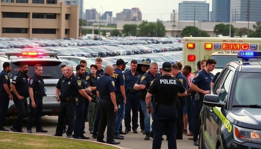 Austin news today: Emergency responders and police in action at scene.