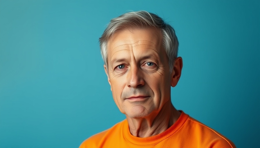 Middle-aged man in orange shirt discussing dangerous sign of magnesium deficiency.