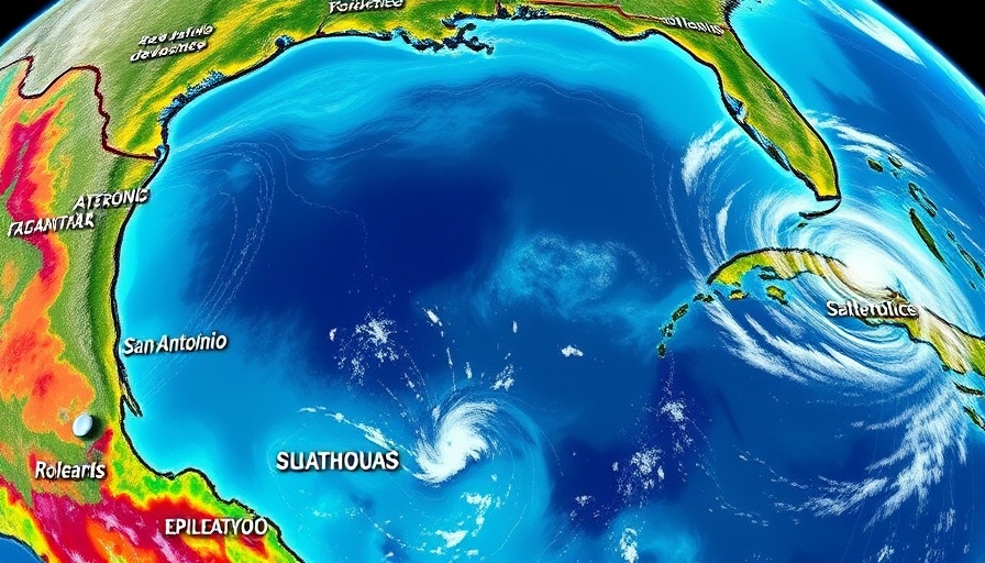 San Antonio weather updates: tropical weather map with development chance.