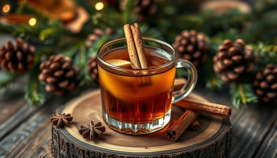 Warm spiced rum with cinnamon in cozy autumn setting.