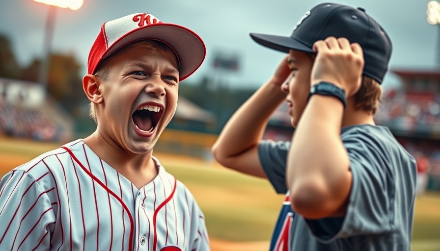 Little League World Series players from South Dakota and Pennsylvania celebrating and focusing.