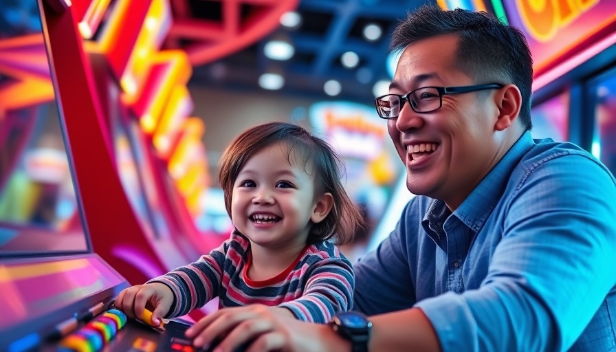 Child and parent enjoying a fun arcade game, Nailed It Moments in Sports