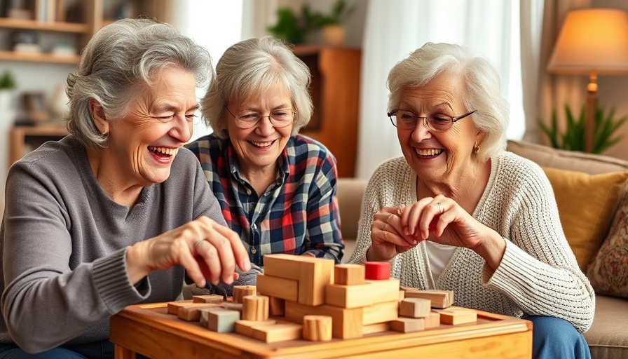 Older women enjoying a mental fitness game in a cozy living room.