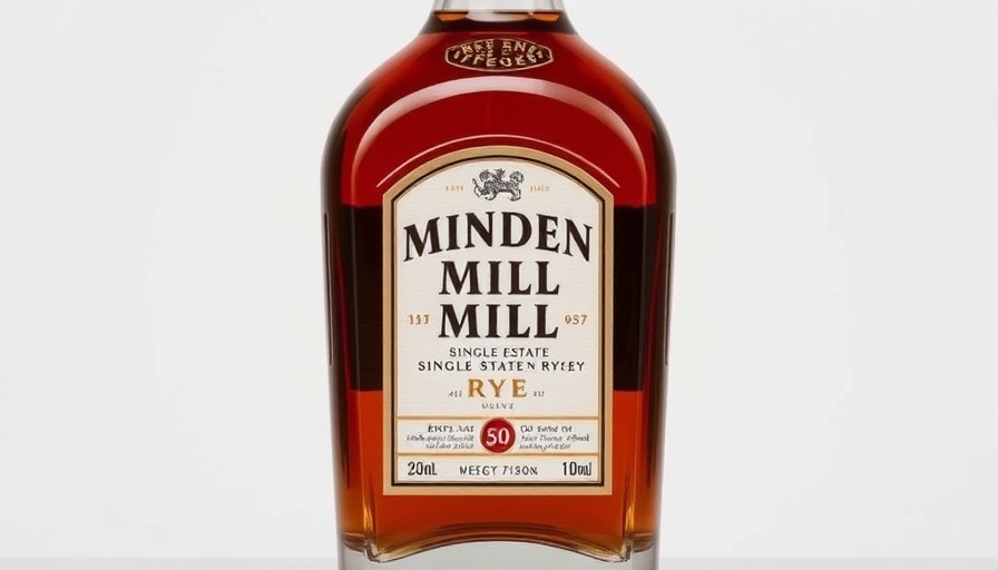 Minden Mill Single Estate Rye Whiskey bottle with green label