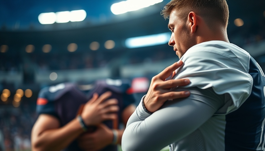 Focused football player adjusting sleeve during practice, NFL draft rumors.