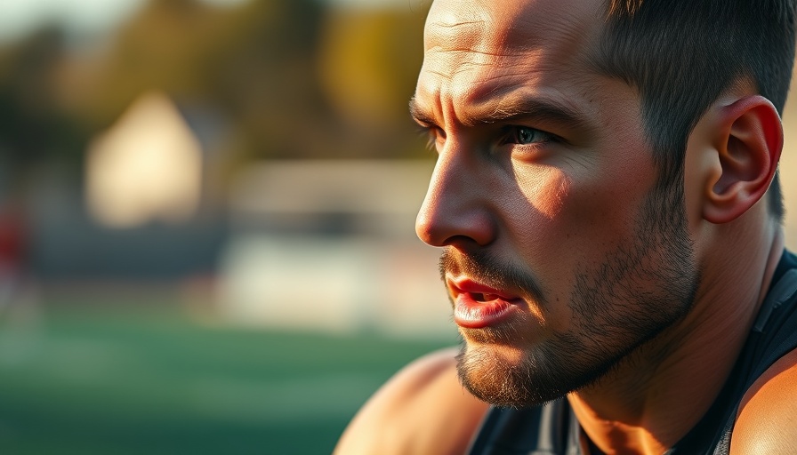 Focused athlete preparing on a training field, NFL draft rumors