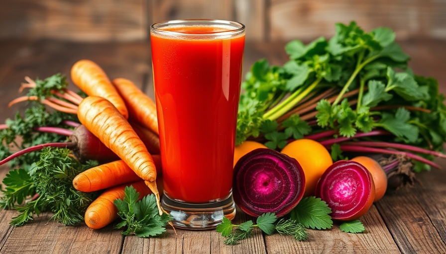 Boost Blood Flow After 60 with vibrant vegetable juice.