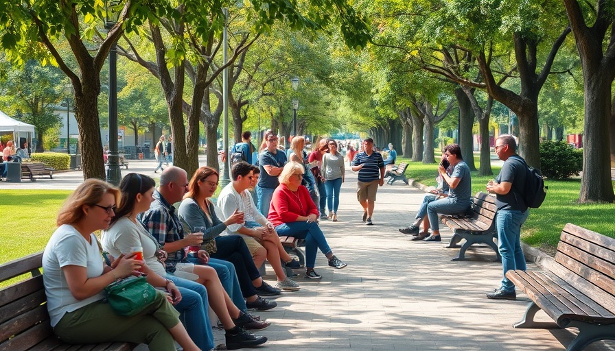 Urban park scene reflecting US drinking rate at all-time low.