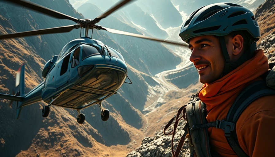 Hiker trapped waterfall rescue operation with helicopter assistance