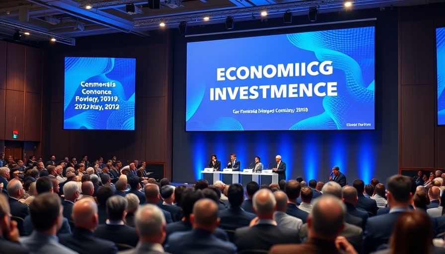 Dallas economic development panel focuses on investments and jobs, blue-lit stage.